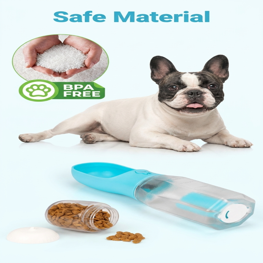 Botella de Agua para Perros 3 en 1
