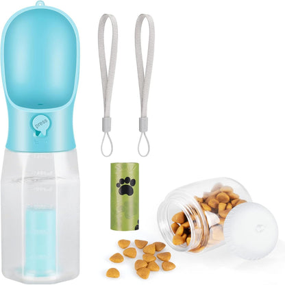 Botella de Agua para Perros 3 en 1